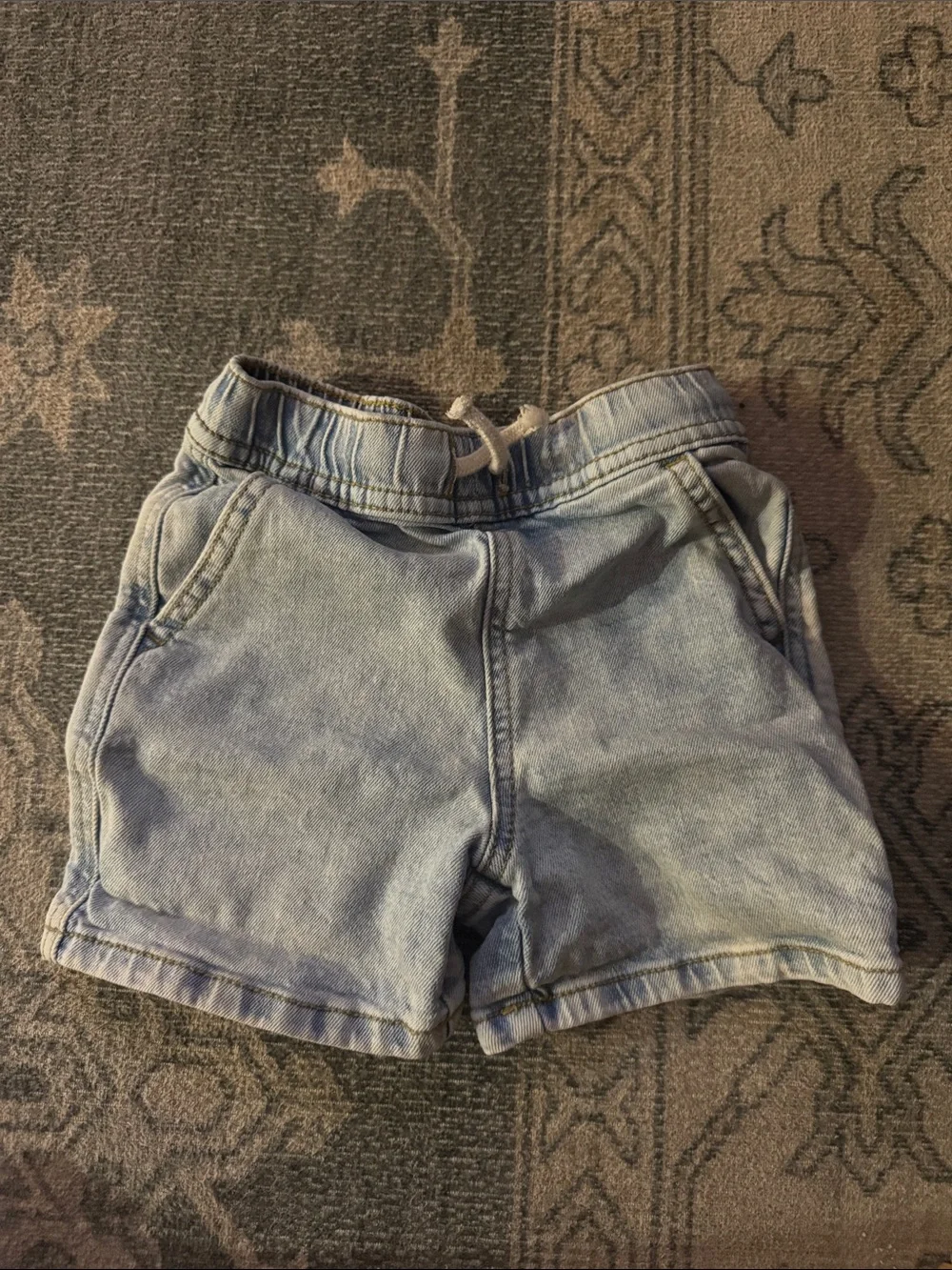 Cat & Jack Light Blue Kids Denim Drawstring Shorts